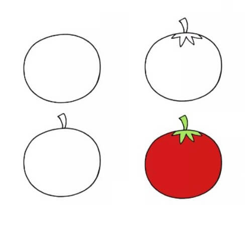 Desenhos de Tomate pequeno