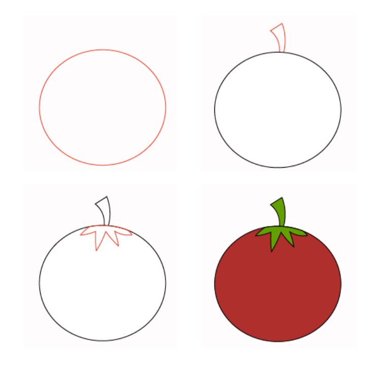 Desenhos de Tomate simples