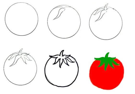 Desenhos de Tomate vermelho