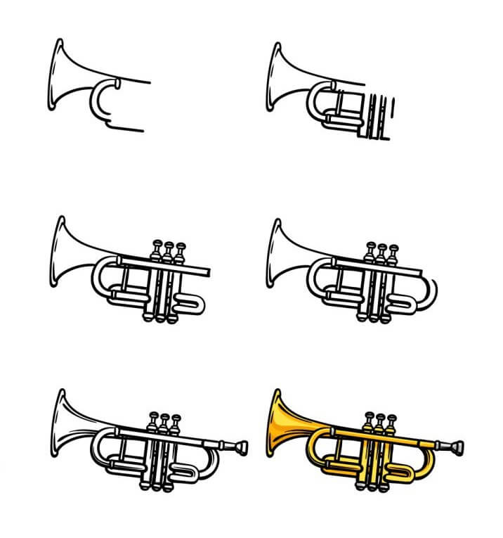 Desenhos de Trompete básico