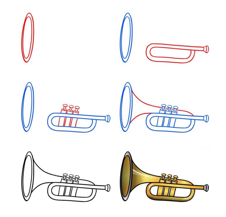 Desenhos de Trompete grátis