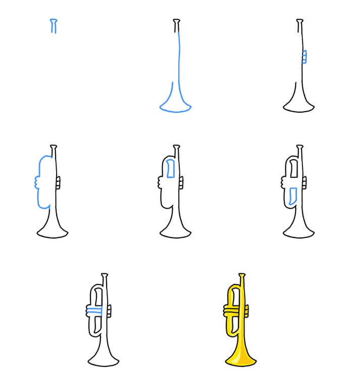 Desenhos de Trompete simples