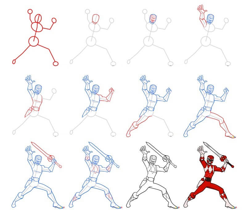 Desenhos de Ataque dos Power Rangers