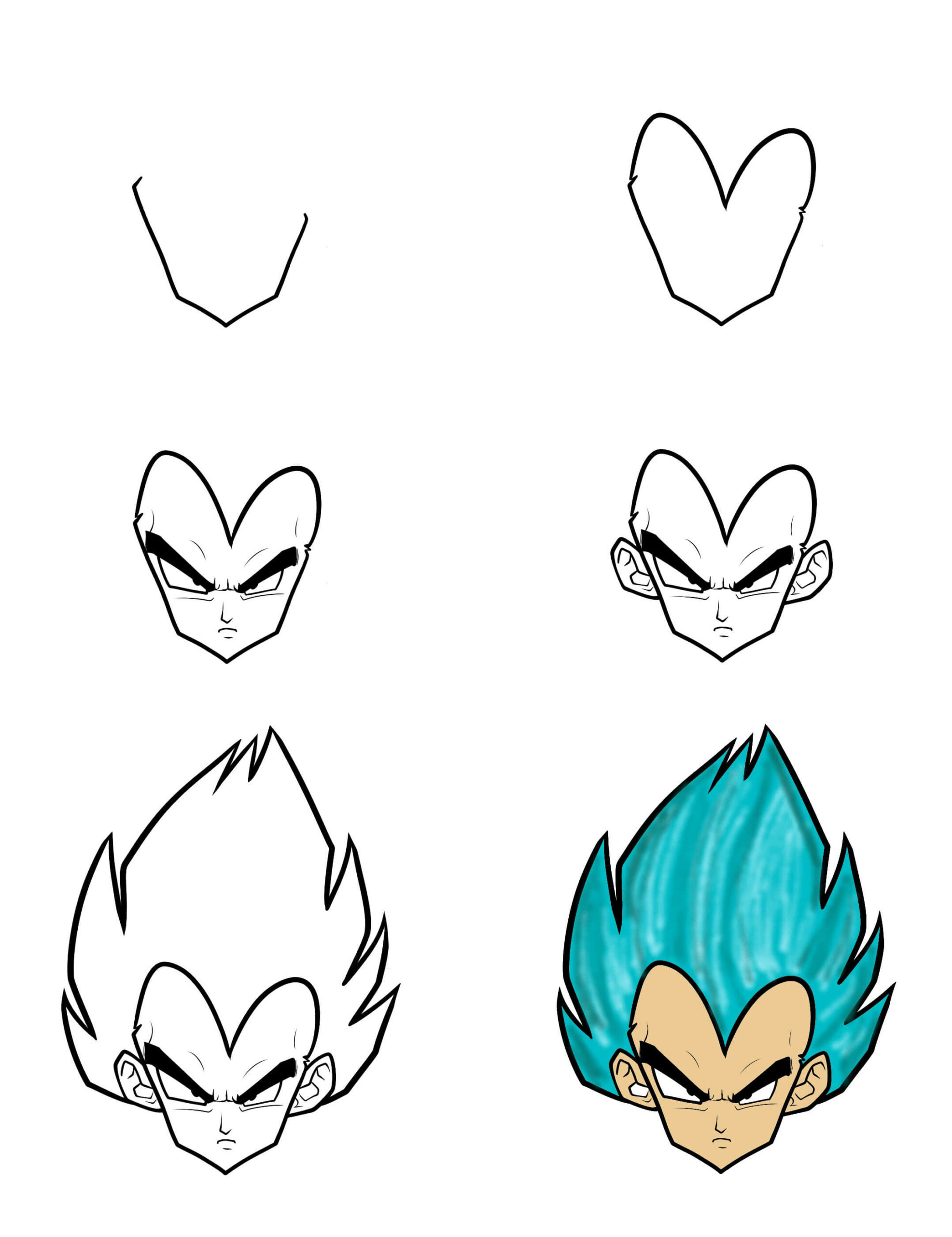 Desenhos de Cara de Vegeta