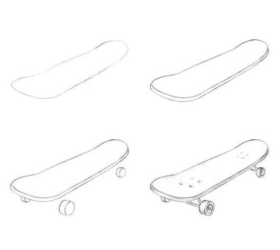 Desenhos de Esboço de skate