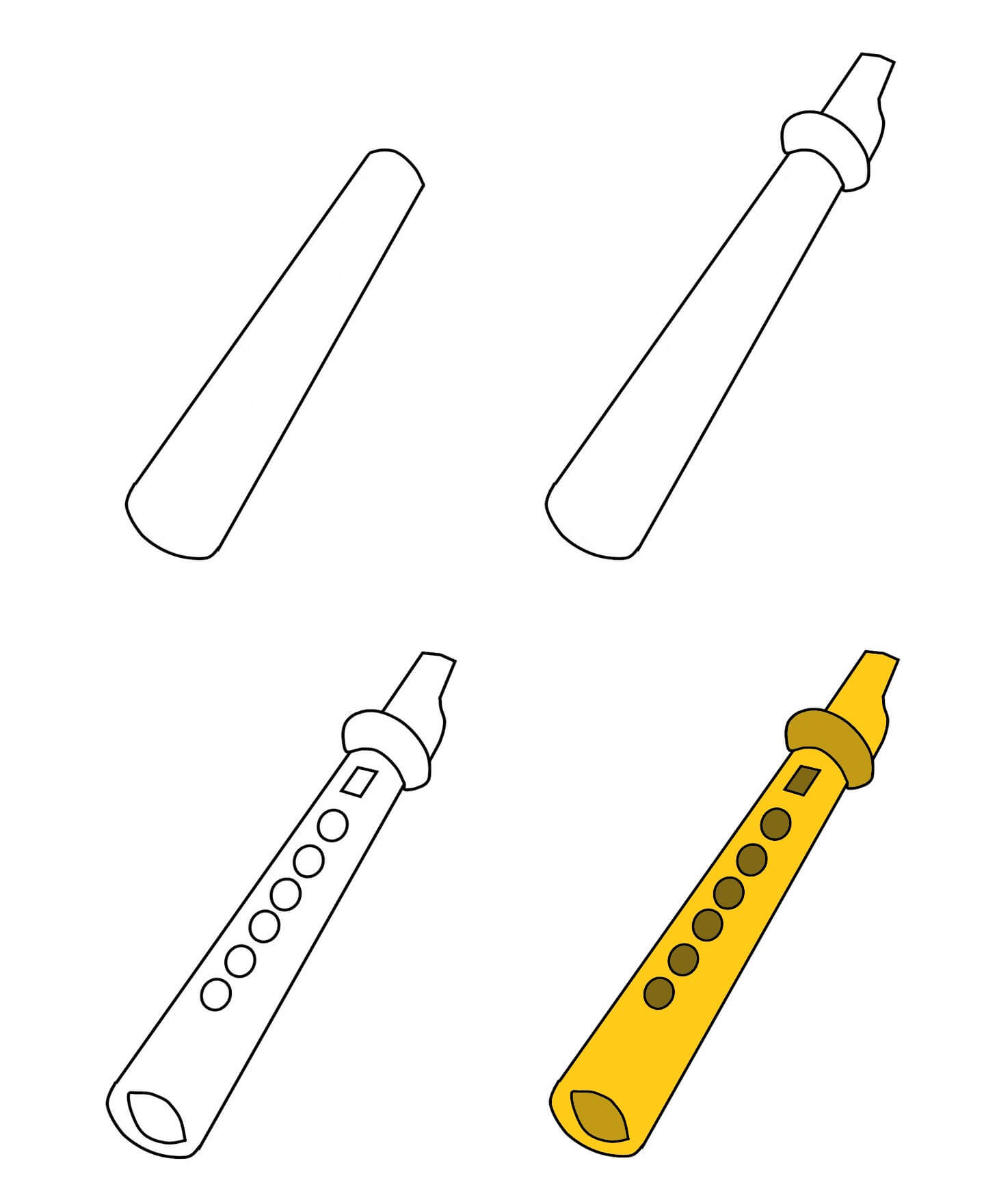 Desenhos de Flauta Amarela