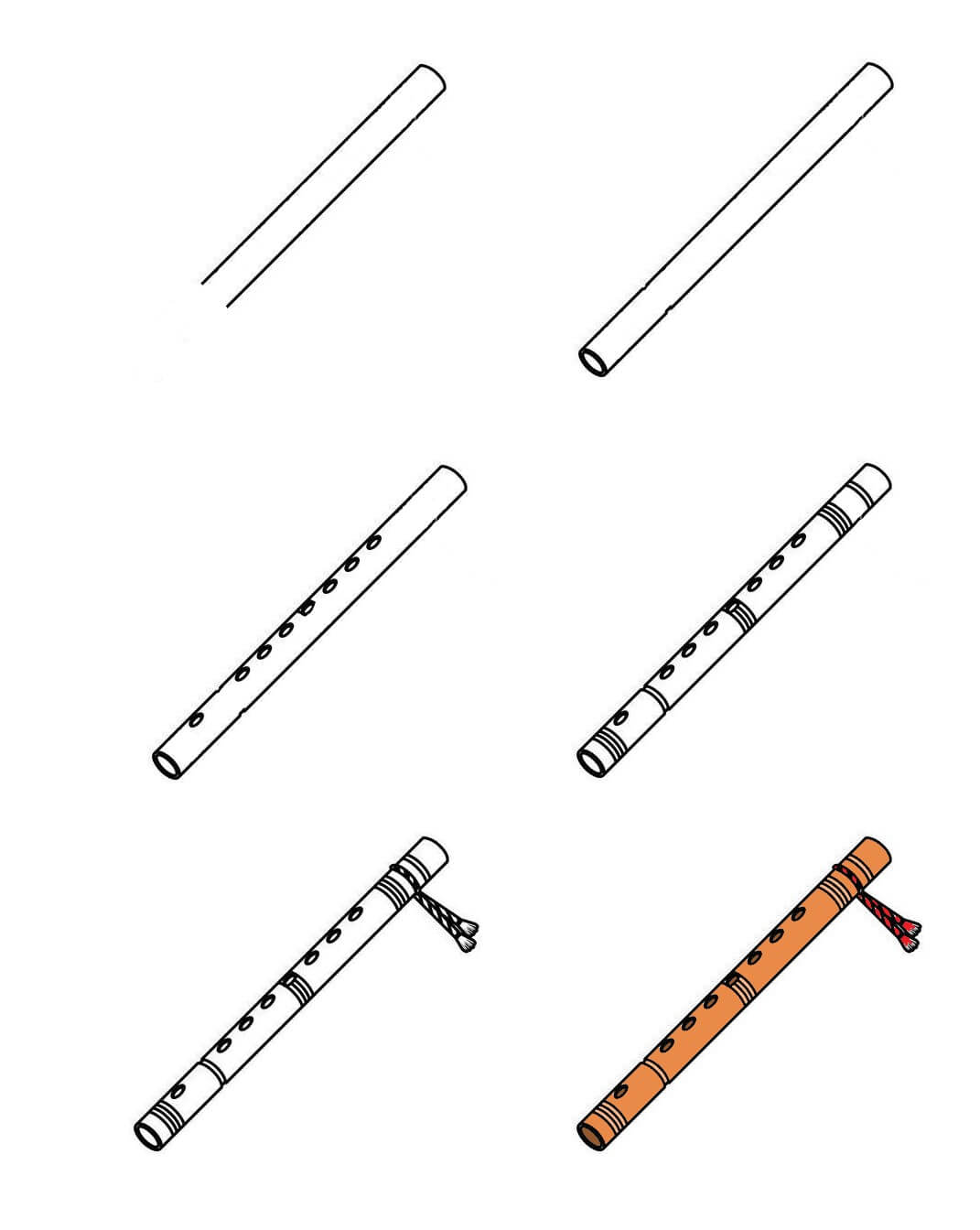 Desenhos de Flauta clássica