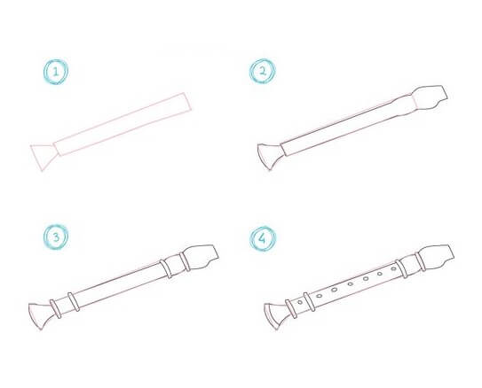 Desenhos de Flauta fácil