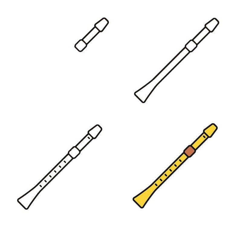 Desenhos de Flauta simples