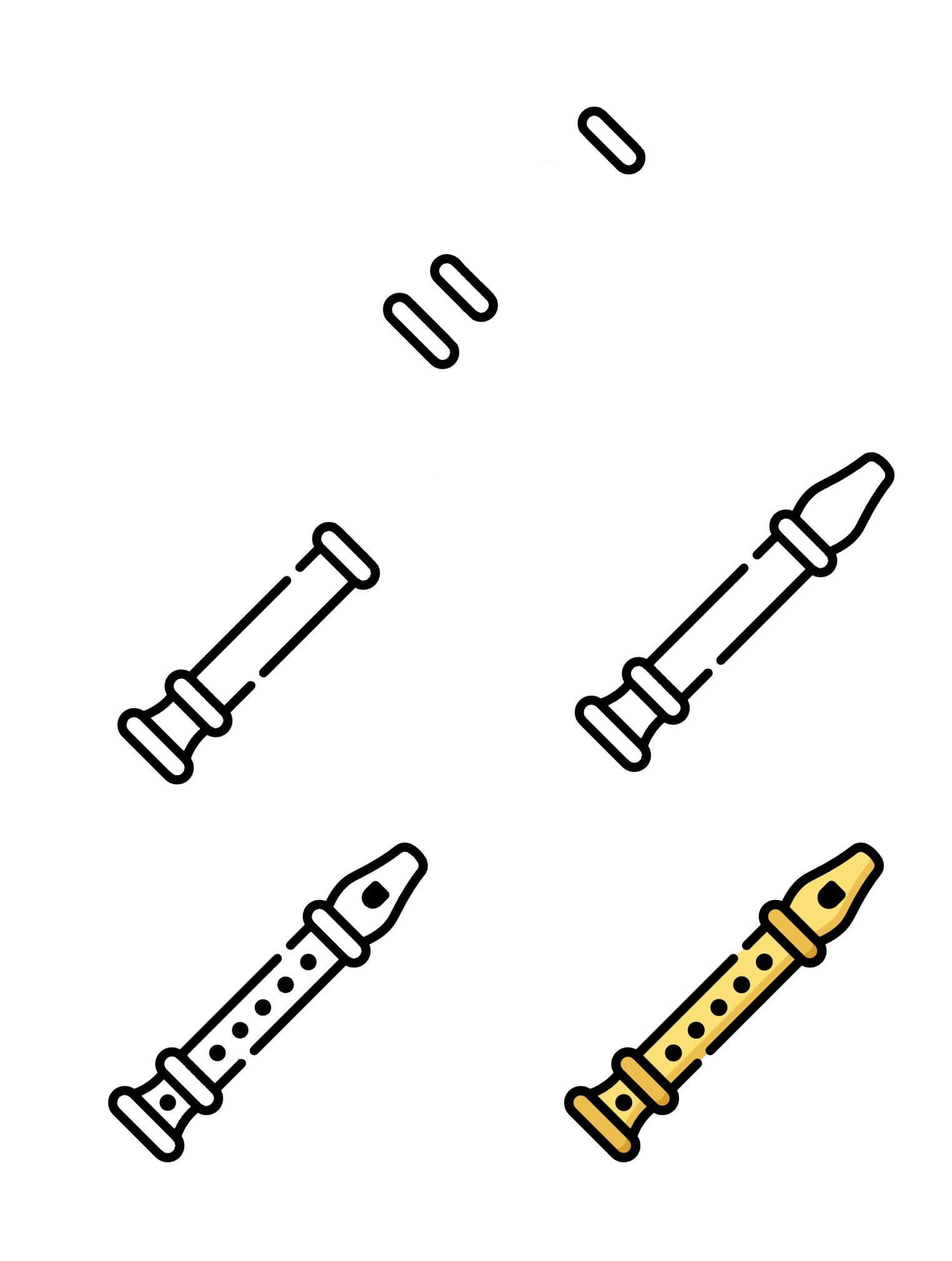 Desenhos de Ícone de flauta