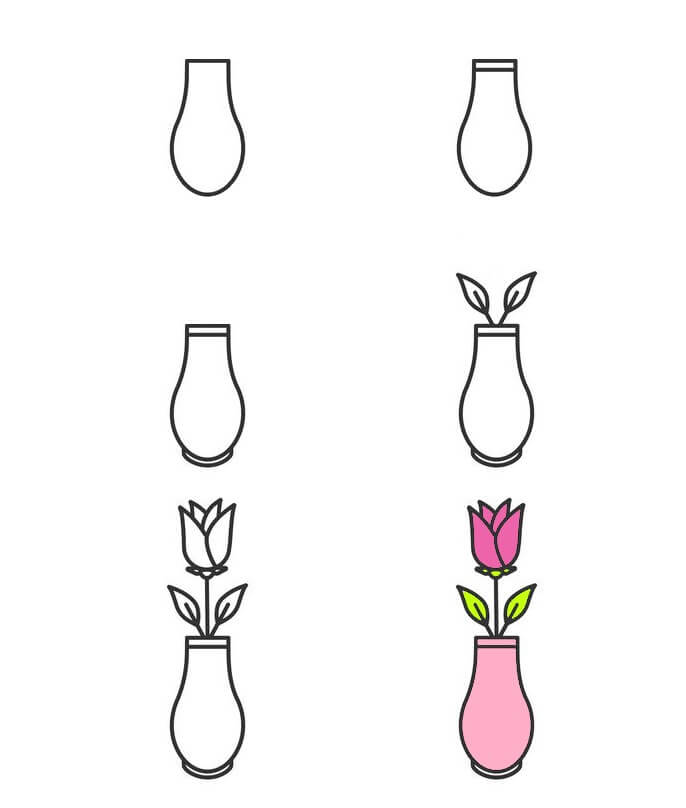 Desenhos de Imagem de vaso de flores