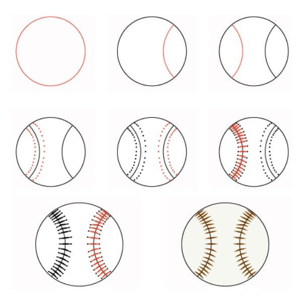 Desenhos de Noções básicas de beisebol