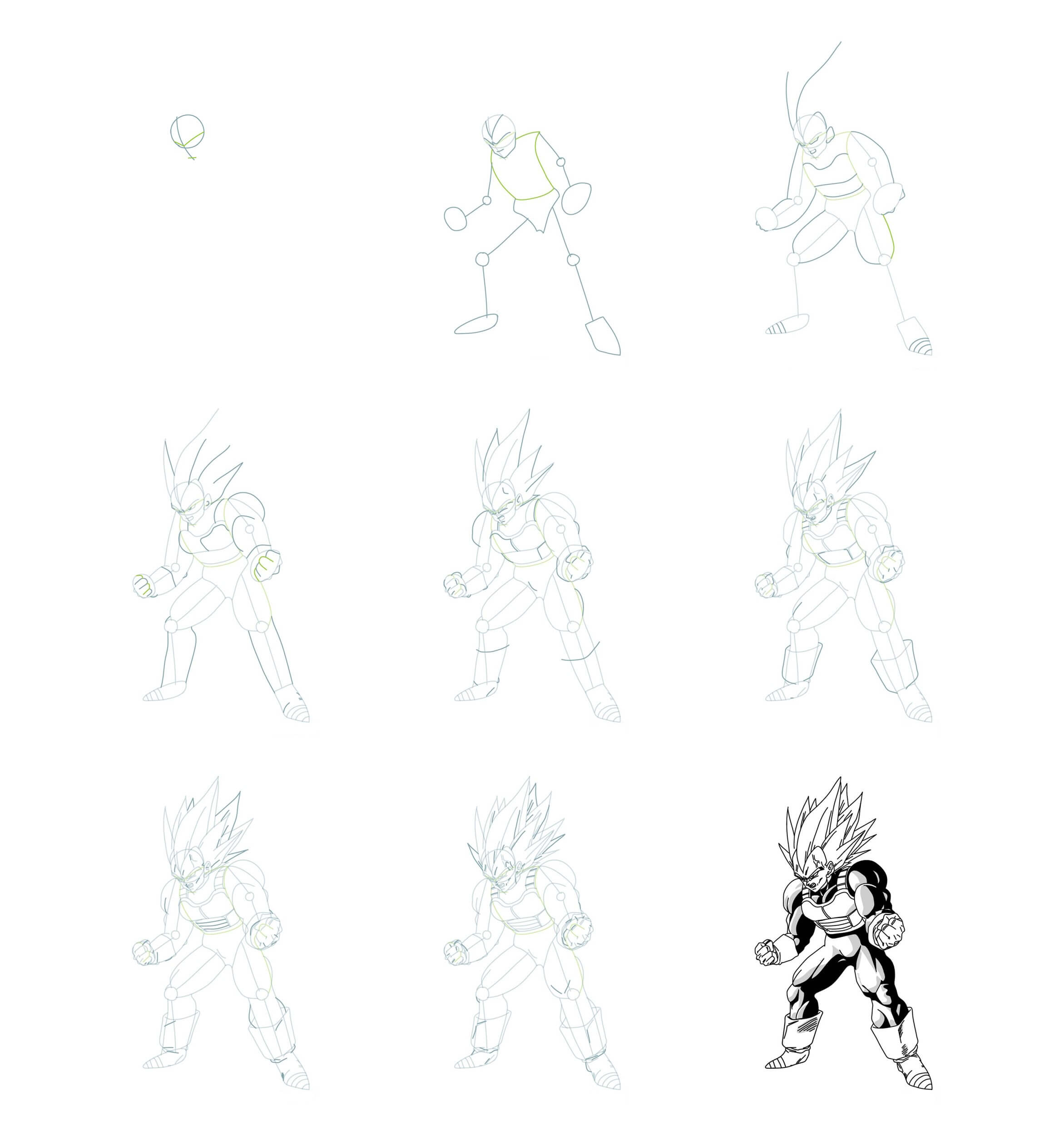 Desenhos de Poder de Vegeta