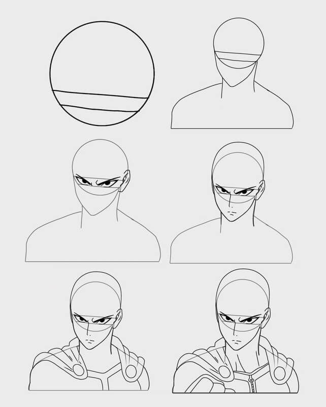 Desenhos de Saitama bonito