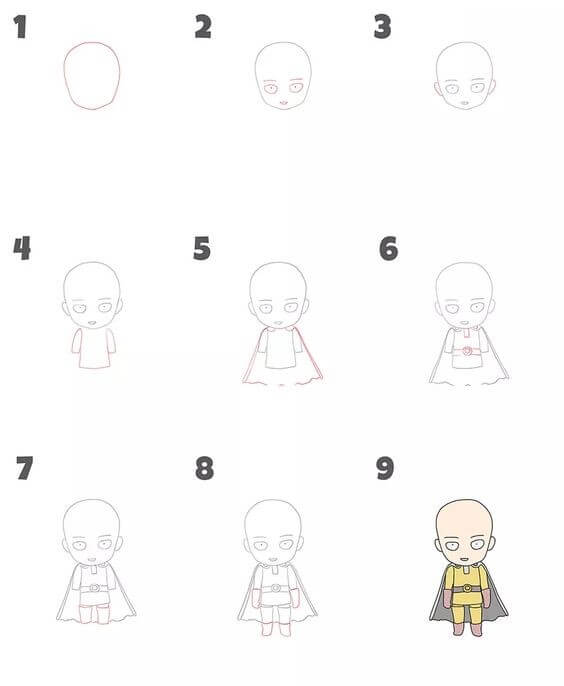 Desenhos de Saitama pequeno