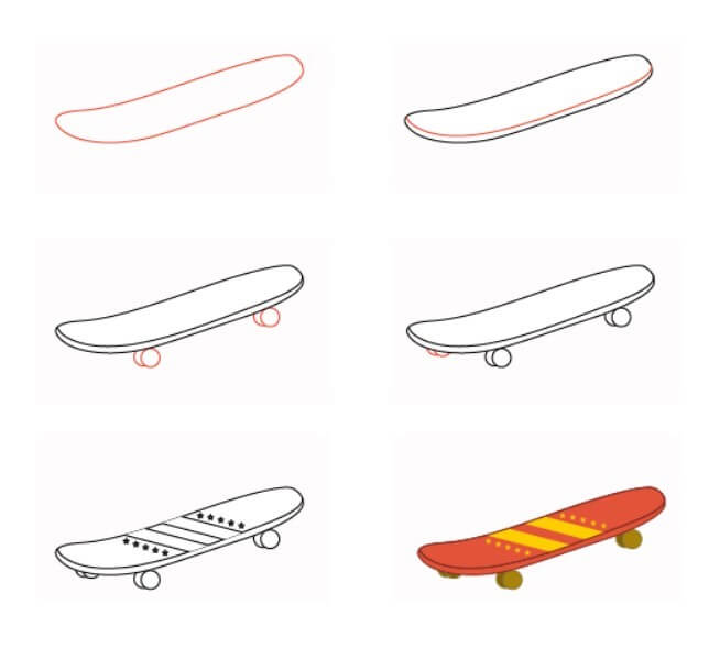 Desenhos de Skate básico