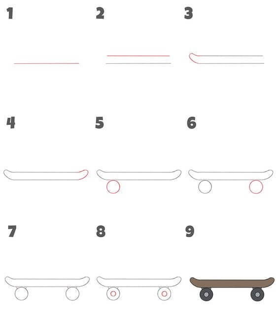 Desenhos de Skate normal