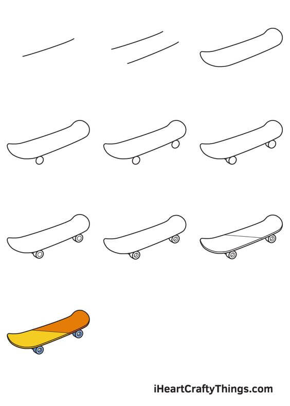 Desenhos de Skate para crianças
