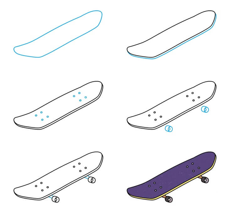 Desenhos de Skate rosa