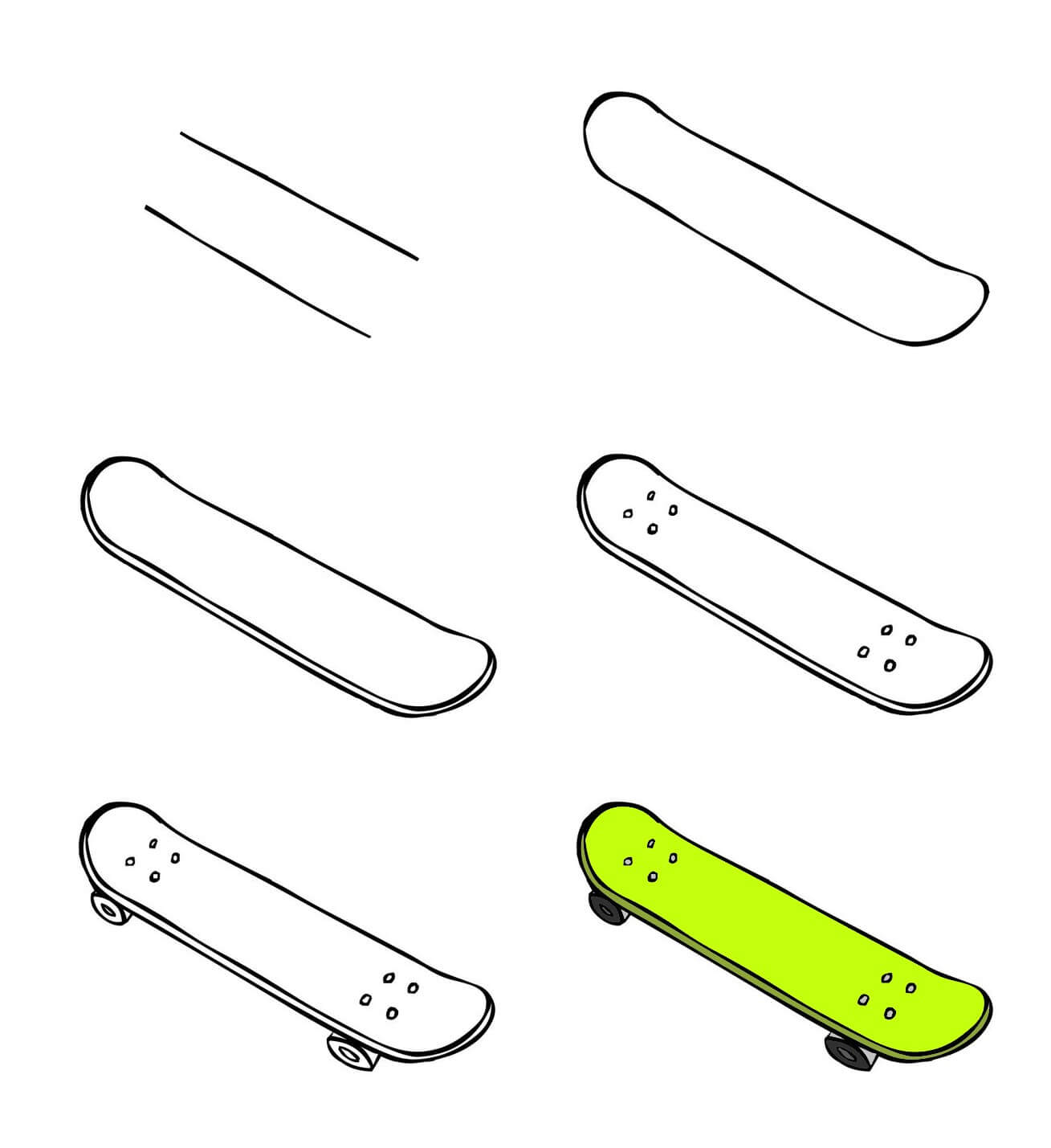 Desenhos de Skate verde