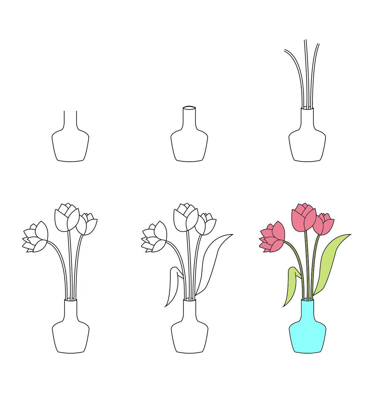 Desenhos de Vasinho de flores